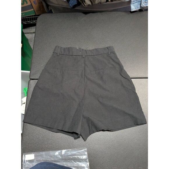 NWT Zara Women's High-Waisted Pleated Shorts Black XS - Picture 5 of 6